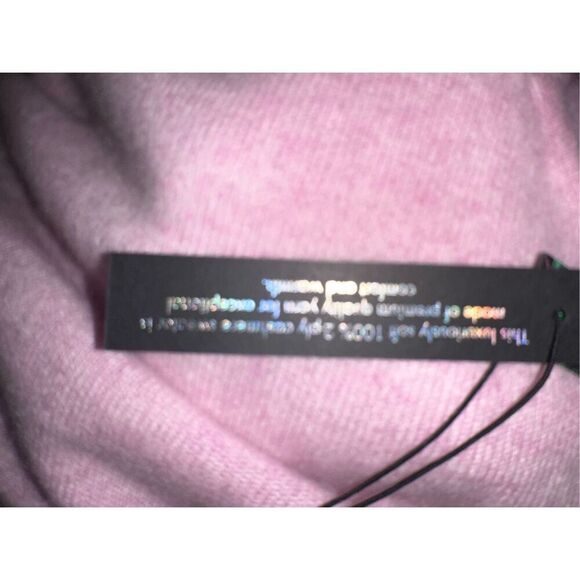 TAHARI 100% 2PLY-CASHMERE GREY SWEATER FRONT Pink LONG SLEEVE XL Retails $80 - Picture 4 of 5